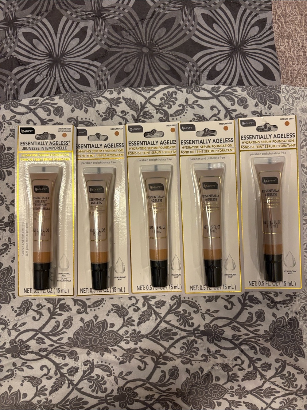 b•pure Essentially Ageless Hydrating Serum Foundation Medium/Deep  (Lot of 5)